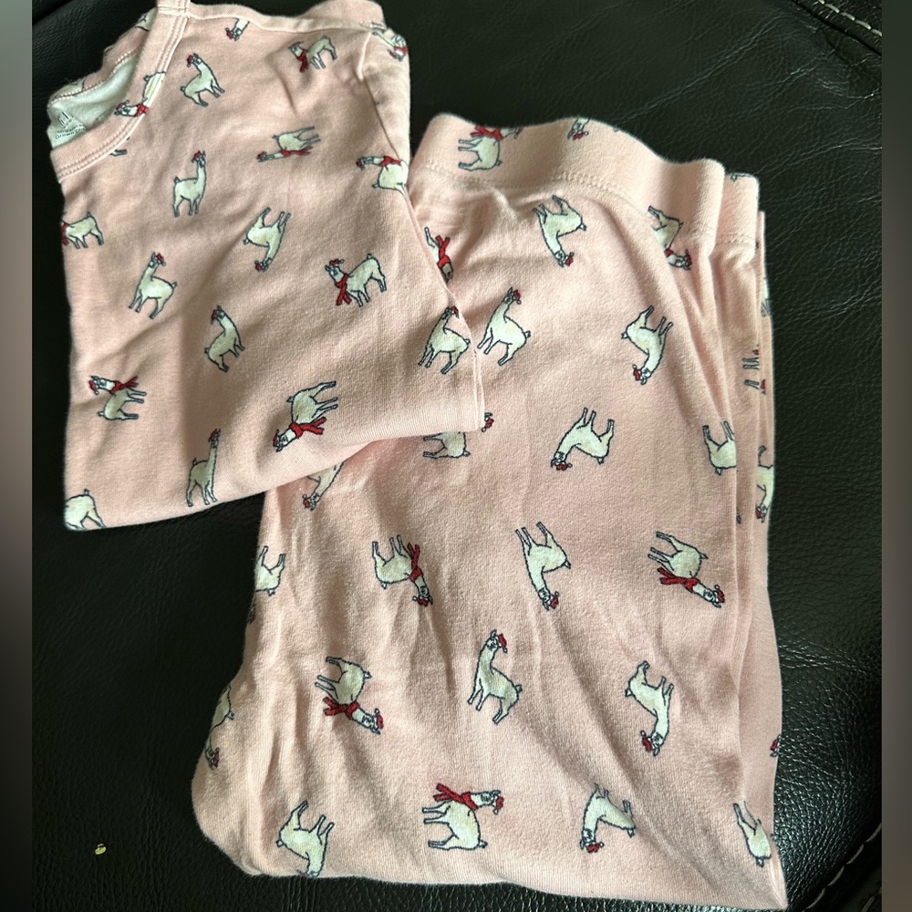 GAP KIDS ORGANIC COTTON X-MAS LLAMA PJ SET, NWOT